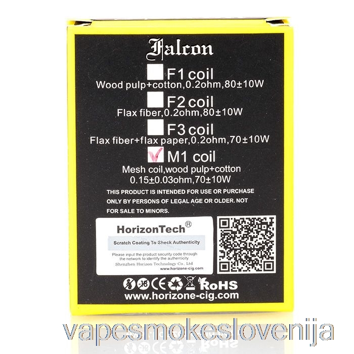 Vape Petrol Horizon Falcon Nadomestne Tuljave 0,15 Ohm M1 Mrežaste Tuljave